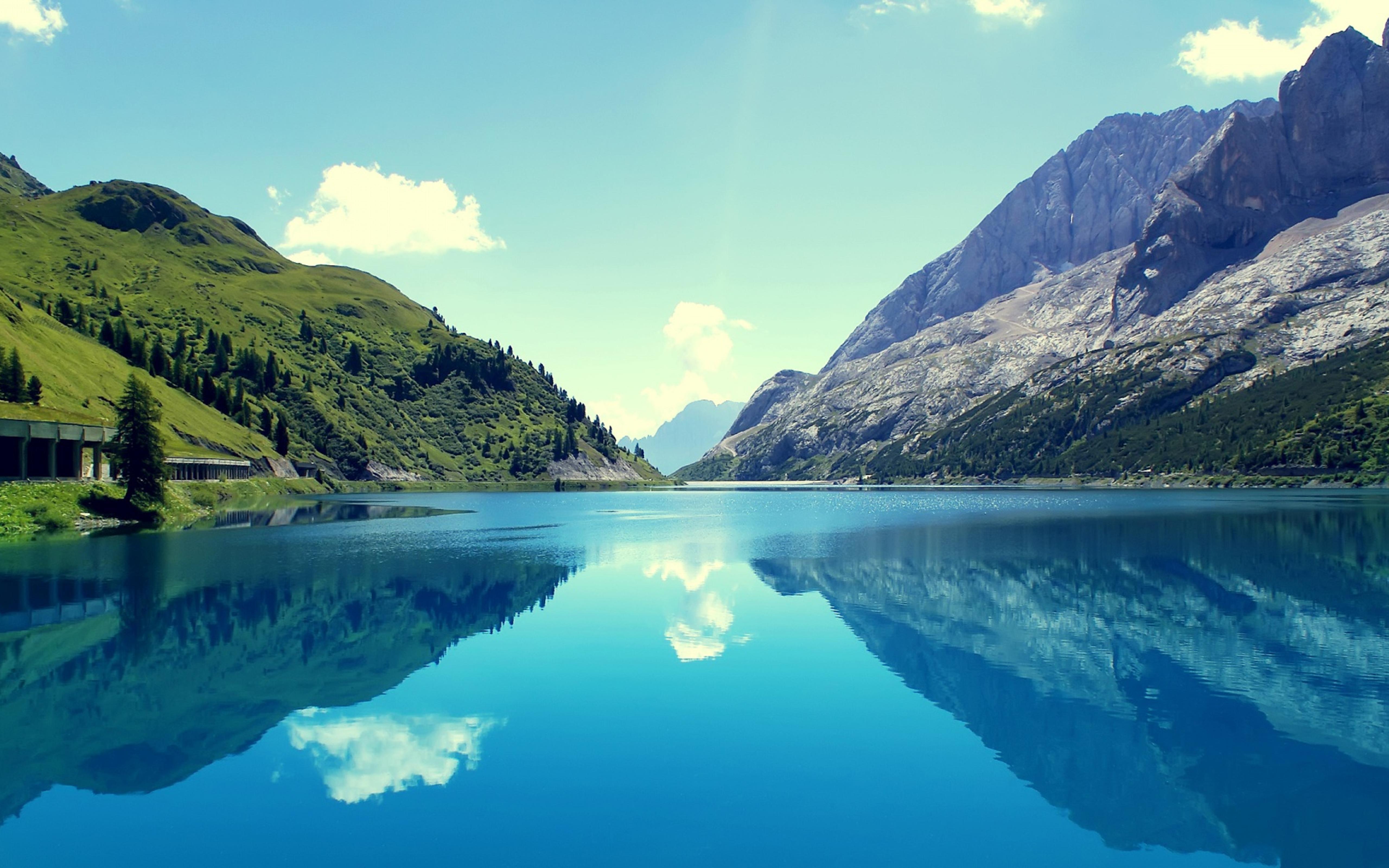 Mountain Lake Wonderful Nature Landscape Wallpaper Download 5120x3200