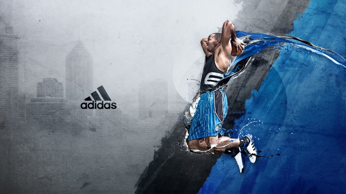 Download Wallpaper Adidas liquid slam dunk creative sports wallpaper