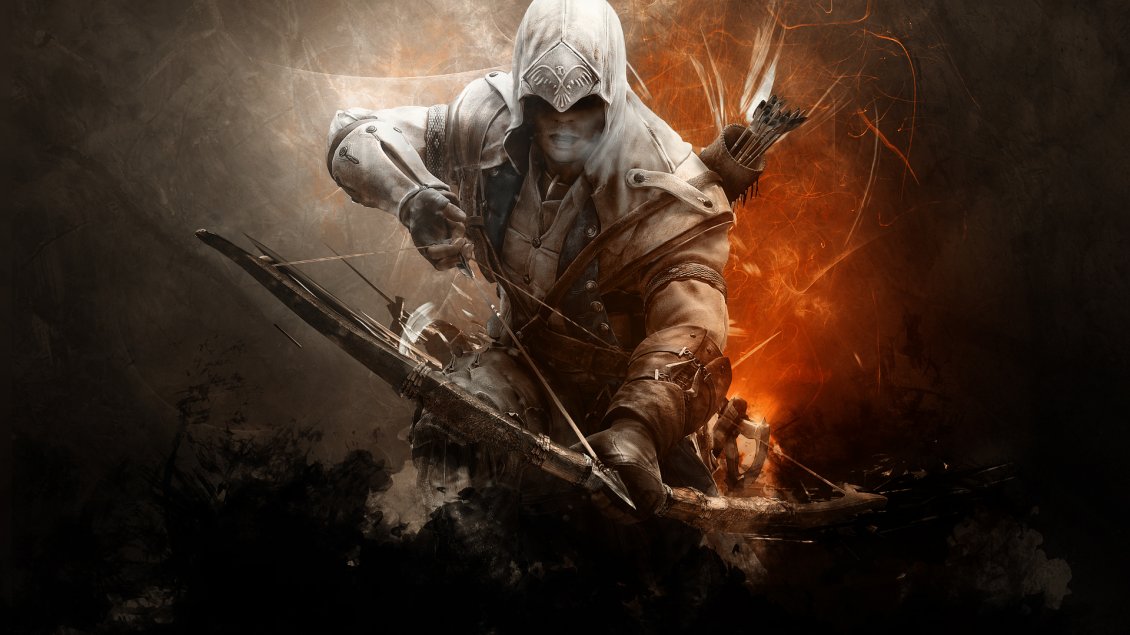 Download Wallpaper Assassin's Creed 3 with bow and arrow