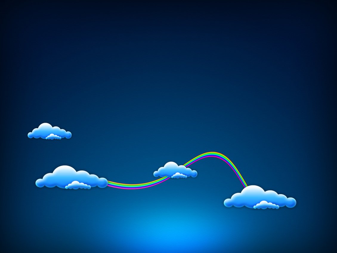 Download Wallpaper Linking rainbow clouds abstract