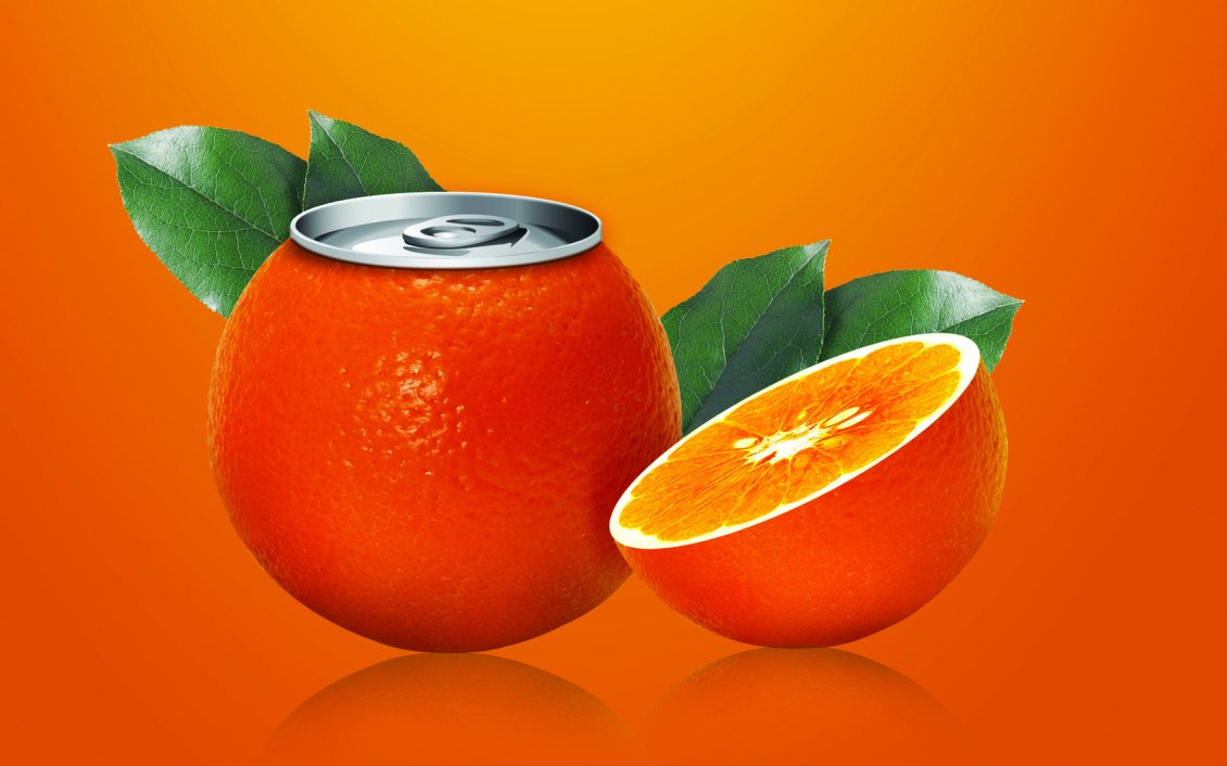 Download Wallpaper Juice dose in the form of orange