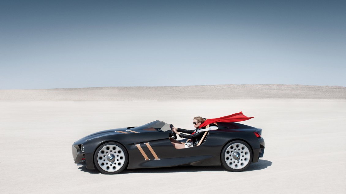 Download Wallpaper Crossing the desert in a BMW 328 Hommage