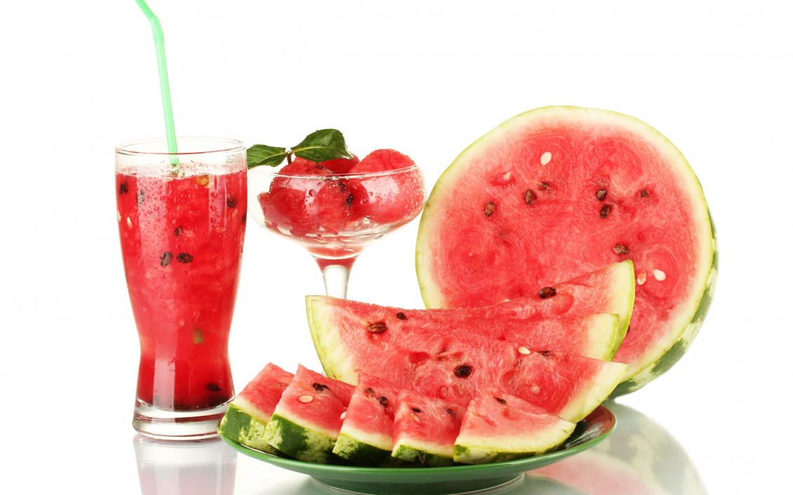 Download Wallpaper Watermelon, fresh juice and ice cream of watermelon