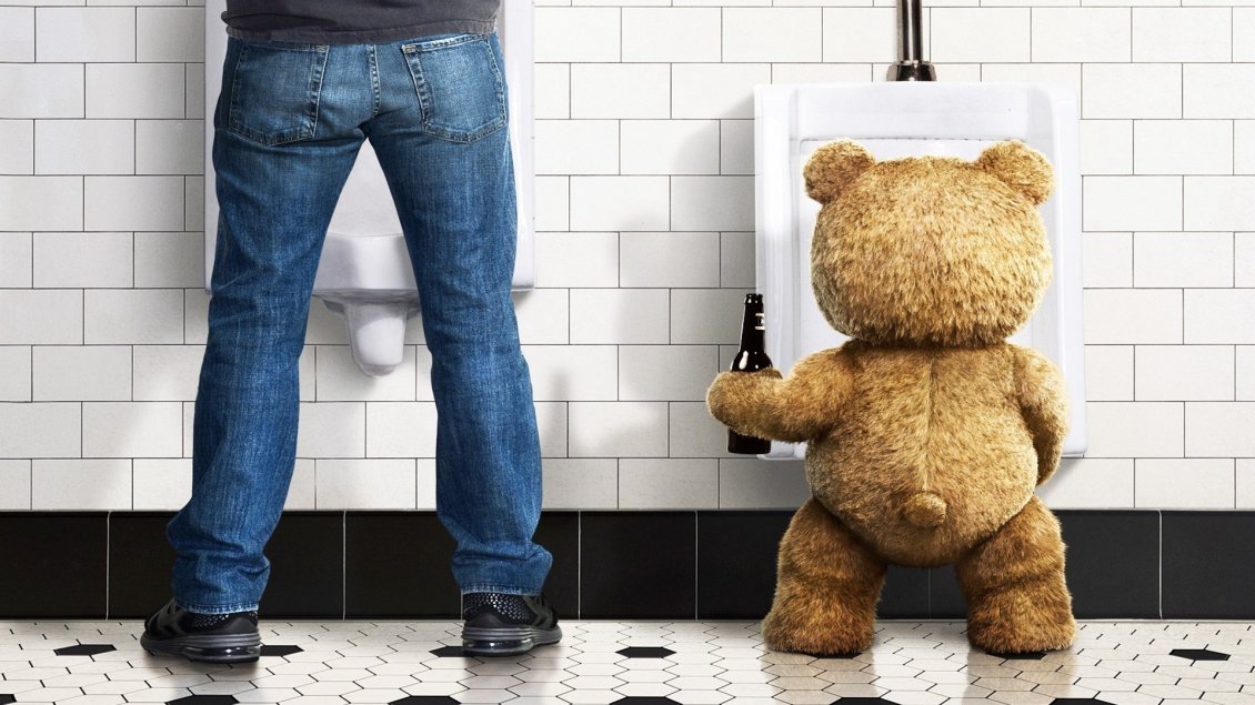 Download Wallpaper Ted bear and his friend in the Ted movie