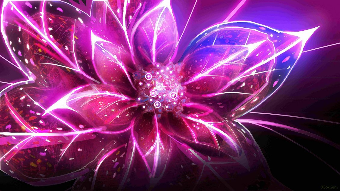 Download Wallpaper Abstract and artistic pink flower