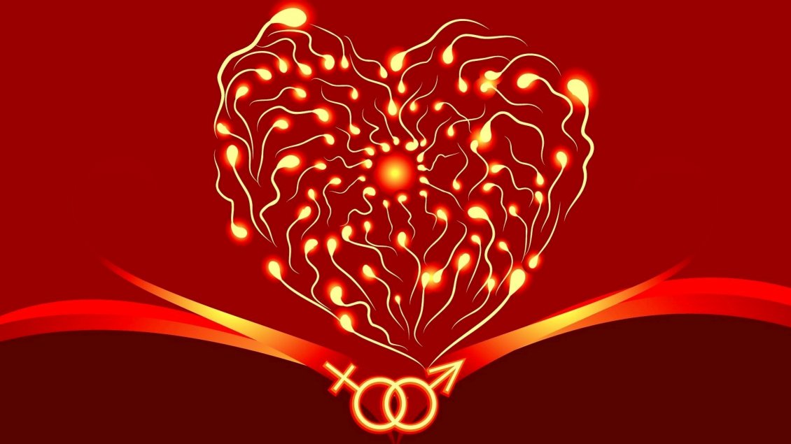 Download Wallpaper Abstract heart with lights - love wallpaper