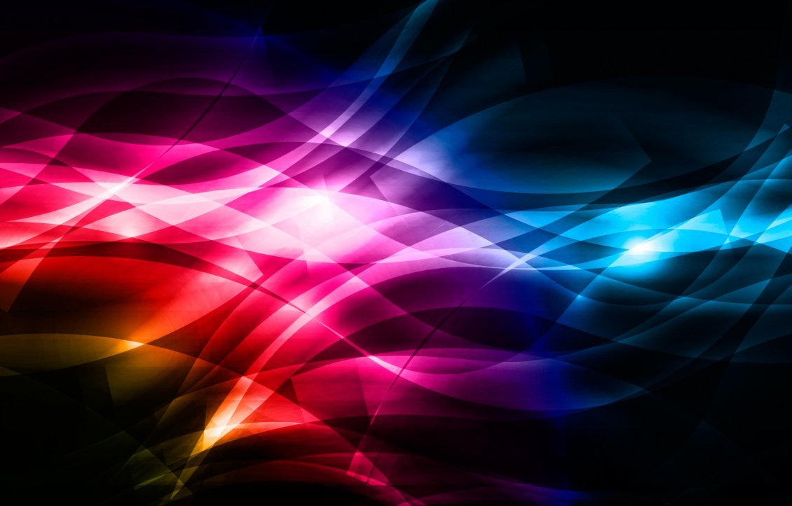 Download Wallpaper Colorful lines in a dark background