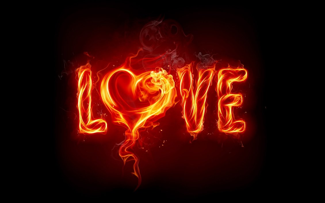 Download Wallpaper Love letters of fire - Burning love