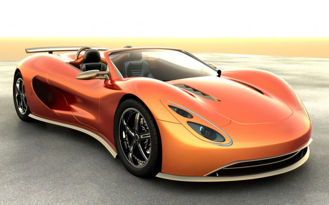 Download Wallpaper Orange amazing car - Convertible sport car