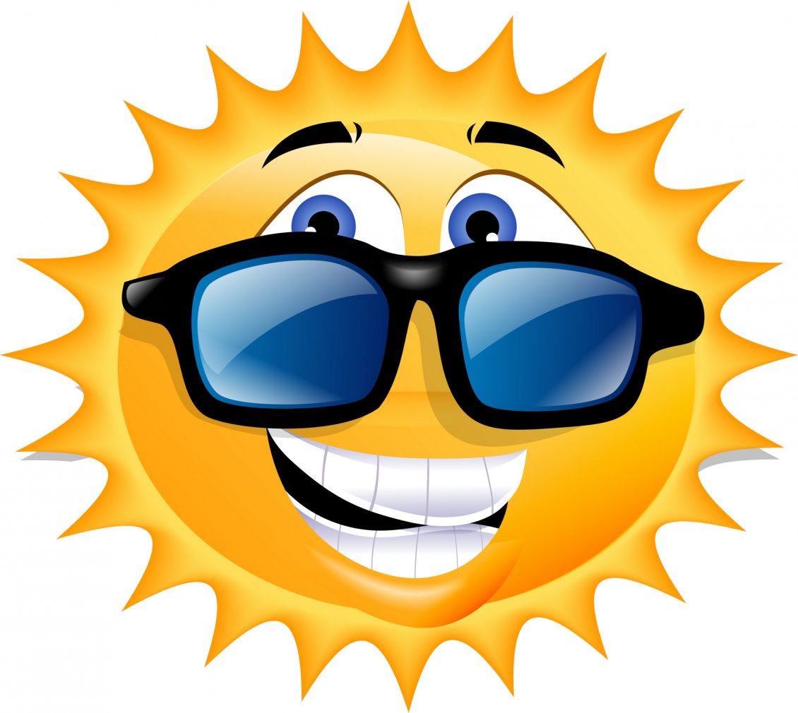Download Wallpaper A happy sun with sunglasses - Funny wallpaper
