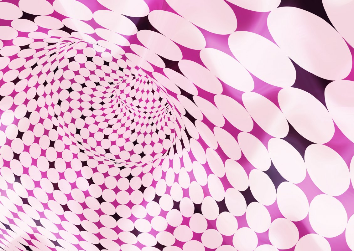 Download Wallpaper Pink tunnel with white bubbles - Design wallpaper