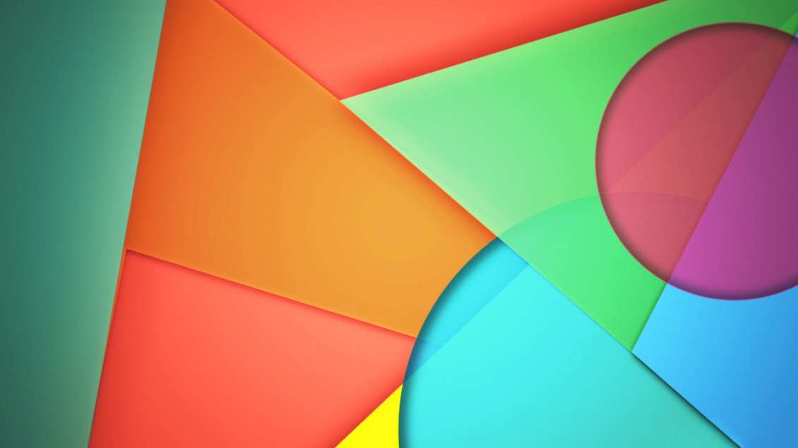 Download Wallpaper Abstract colorful wallpaper made of triangle and spheres