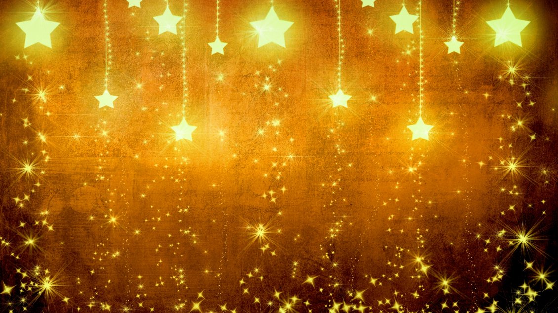 Download Wallpaper Thousands of golden stars - Celebration image
