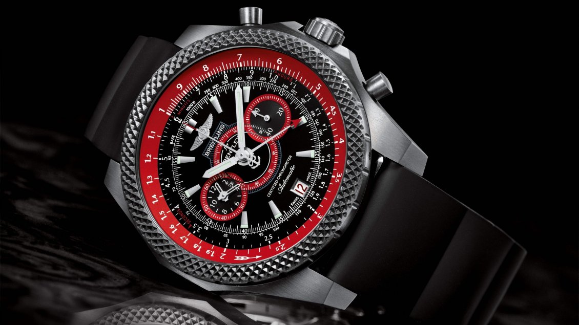 Download Wallpaper Red and black breitling watch - Brand wallpaper