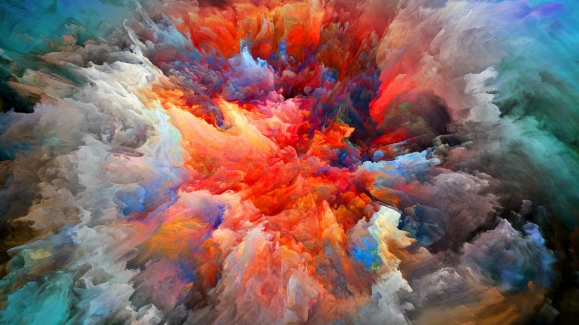 Download Wallpaper Explosion of colors - HD wallpaper