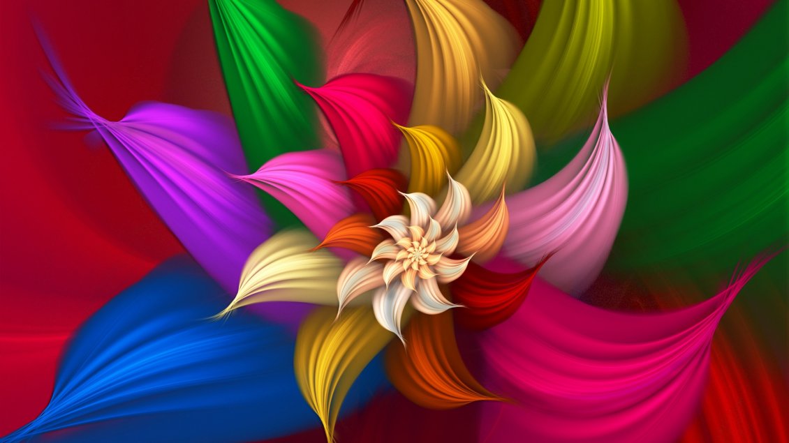 Download Wallpaper Colorful satiny bloom - HD art wallpaper