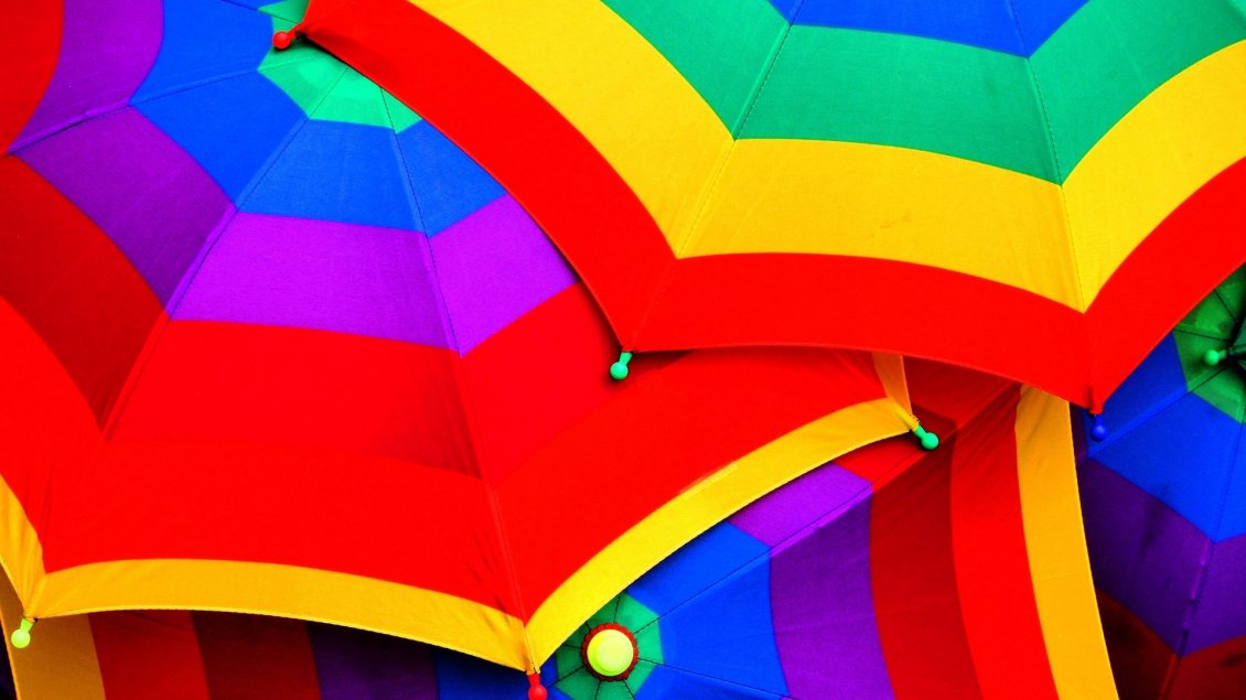 Download Wallpaper Many colorful umbrellas - HD wallpaper