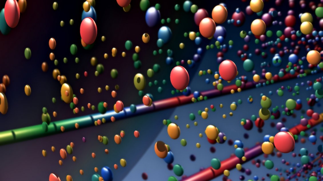 Download Wallpaper Many colorful balls in the air - 3D wallpaper