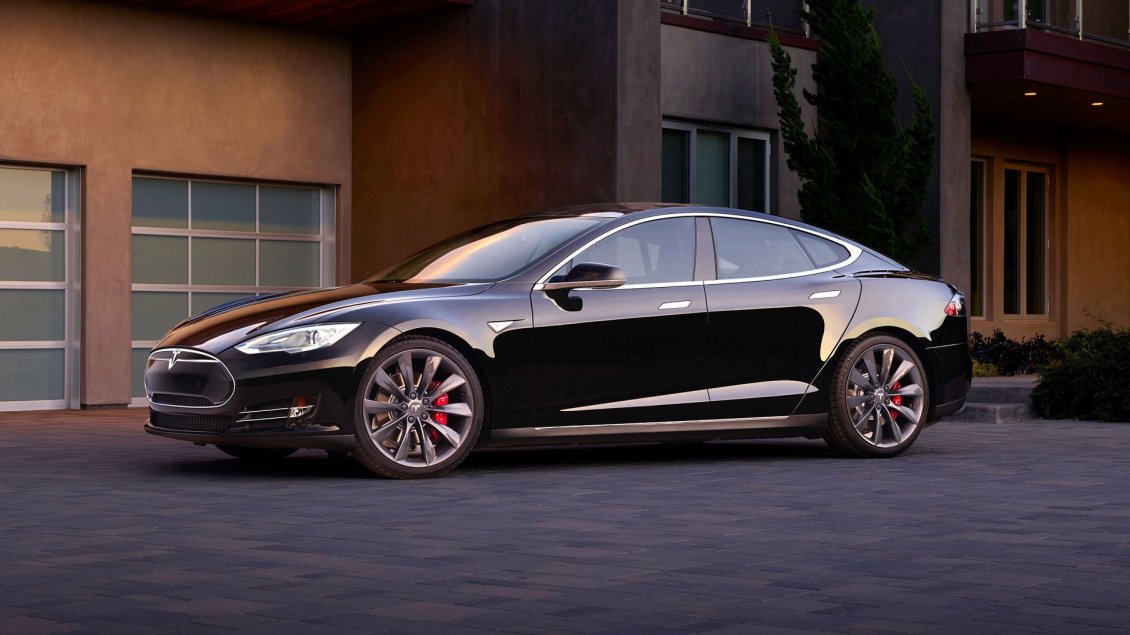 Download Wallpaper Black Tesla Model S Dual Motor - Graceful car