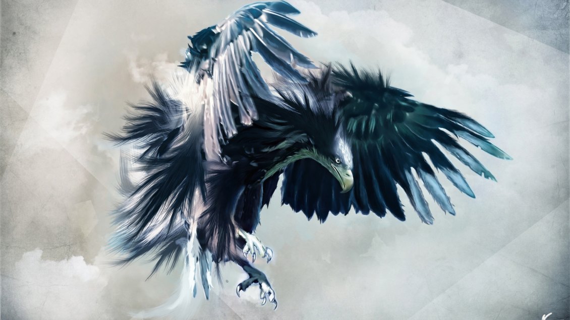 Download Wallpaper An amazing eagle with opened wings