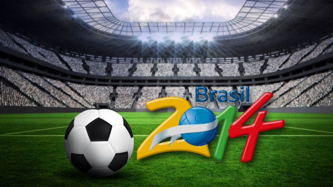 Download Wallpaper Brasil World Cup 2014 - Stadium and football wallpaper