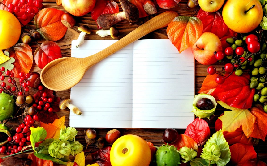 Download Wallpaper Your secret book with food recipes