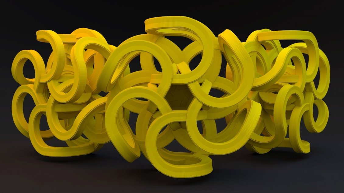 Download Wallpaper Yellow roller coaster - Abstract 3D wallpaper