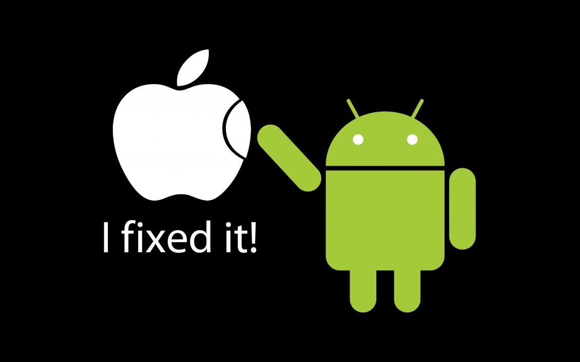Download Wallpaper Apple vs Android - I fixed it - Funny wallpaper
