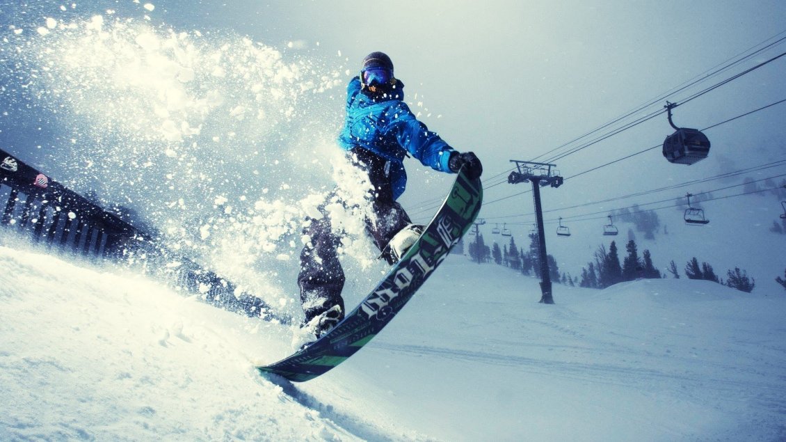 Download Wallpaper Snowboard time - beautiful winter sport