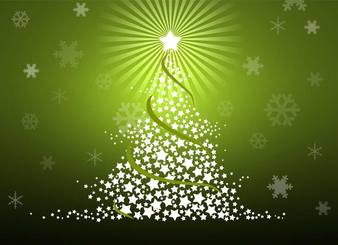 Download Wallpaper Trees made of special Christmas stars - HD wallpaper