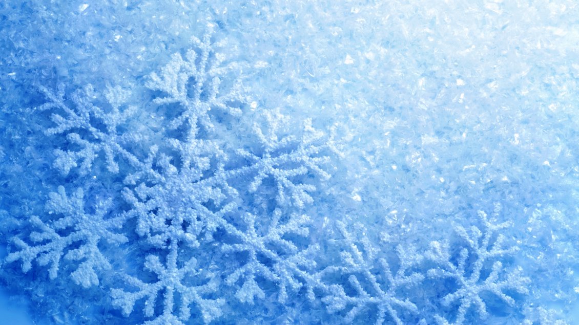 Download Wallpaper Perfect snowflake - frozen blue snow