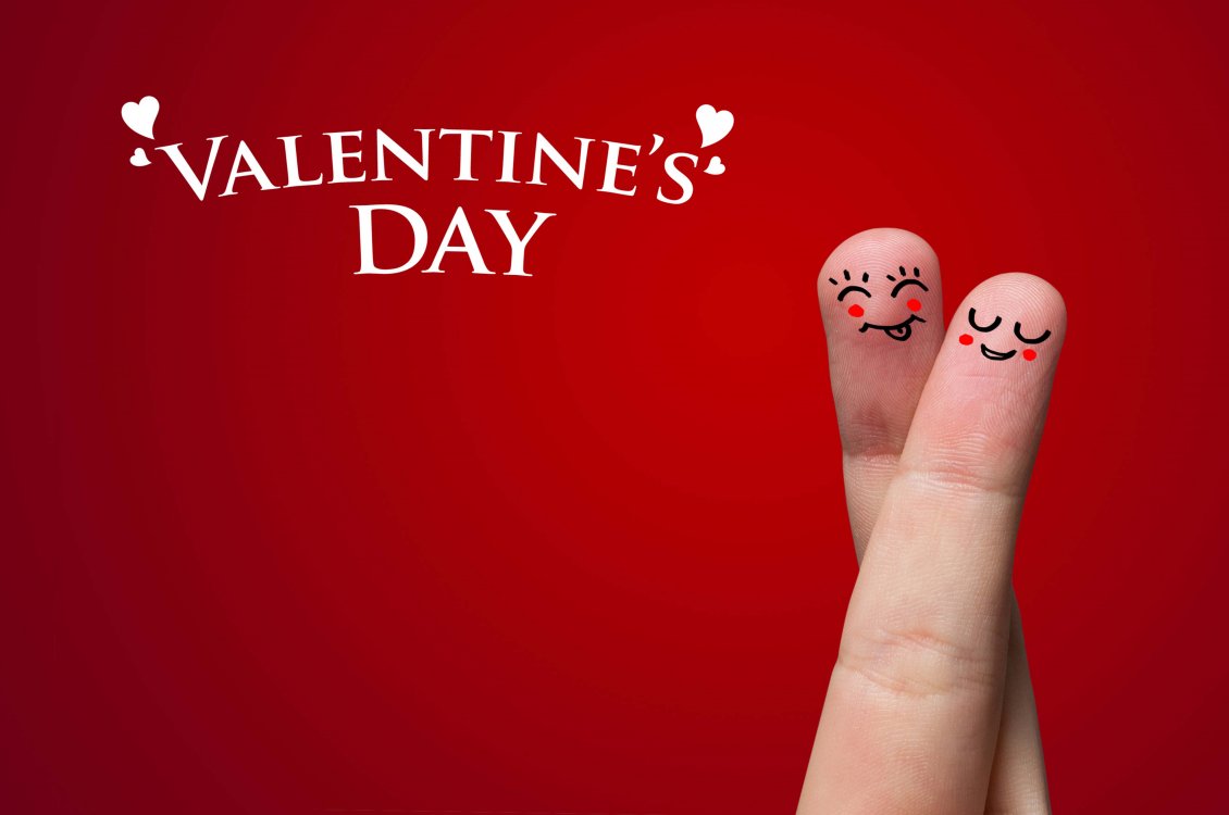 Download Wallpaper Happy fingers - Valentine;s Day 2016
