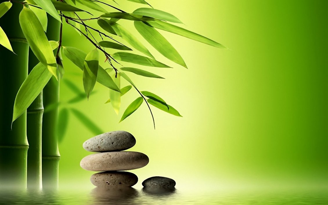 Download Wallpaper Bamboo tree and special rocks for massage - relaxing time