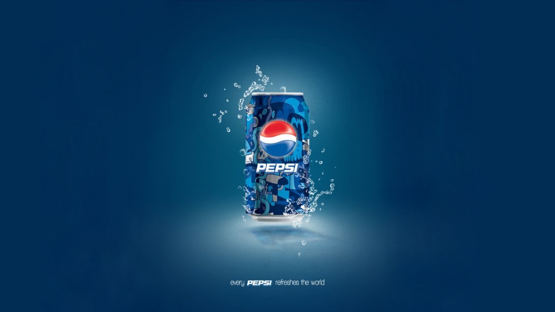 Download Wallpaper Enjoy Pepsi refreshes the world - blue juice drink
