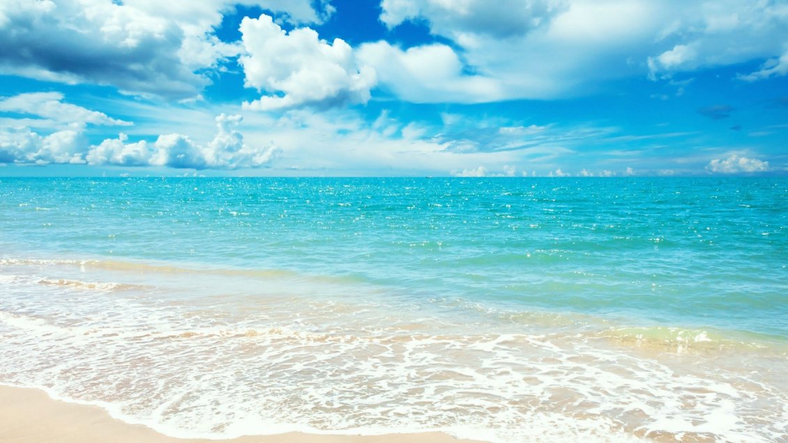 Download Wallpaper Perfect blue ocean water - Happy summer at seaside