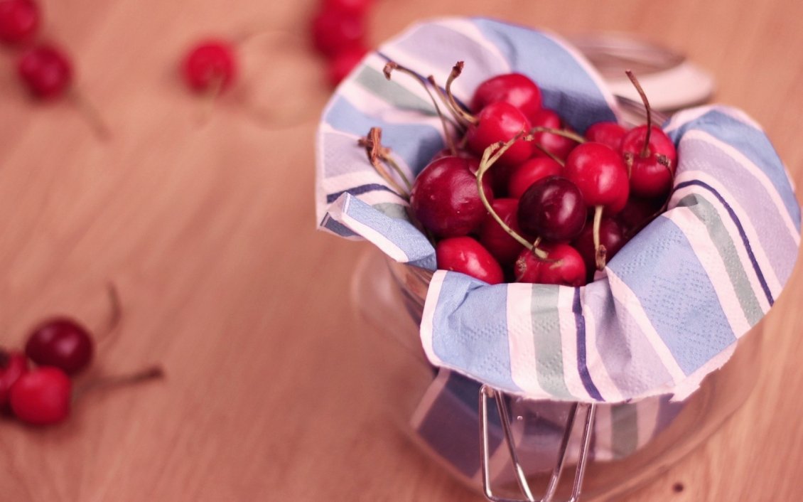 Download Wallpaper Cherries in a jam - HD delicious June fruits