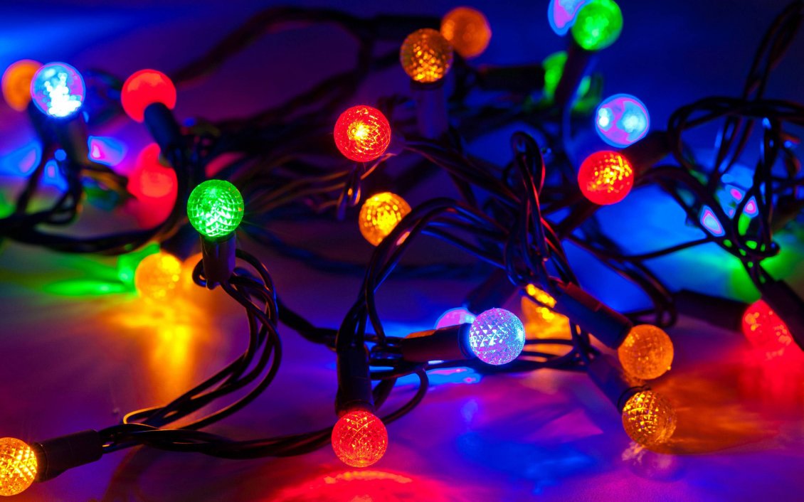 Download Wallpaper Colorful Christmas lights - Magic moments