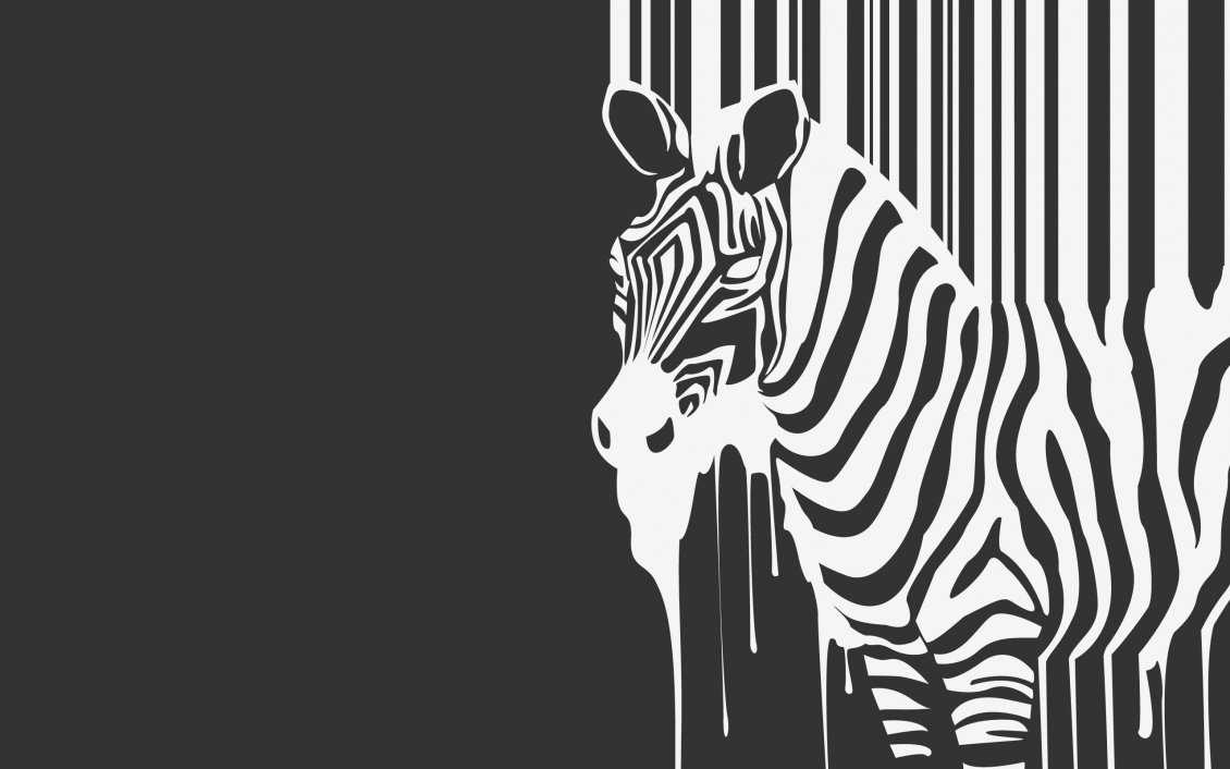 Download Wallpaper Wild zebra on the wall - Creative wallpaper