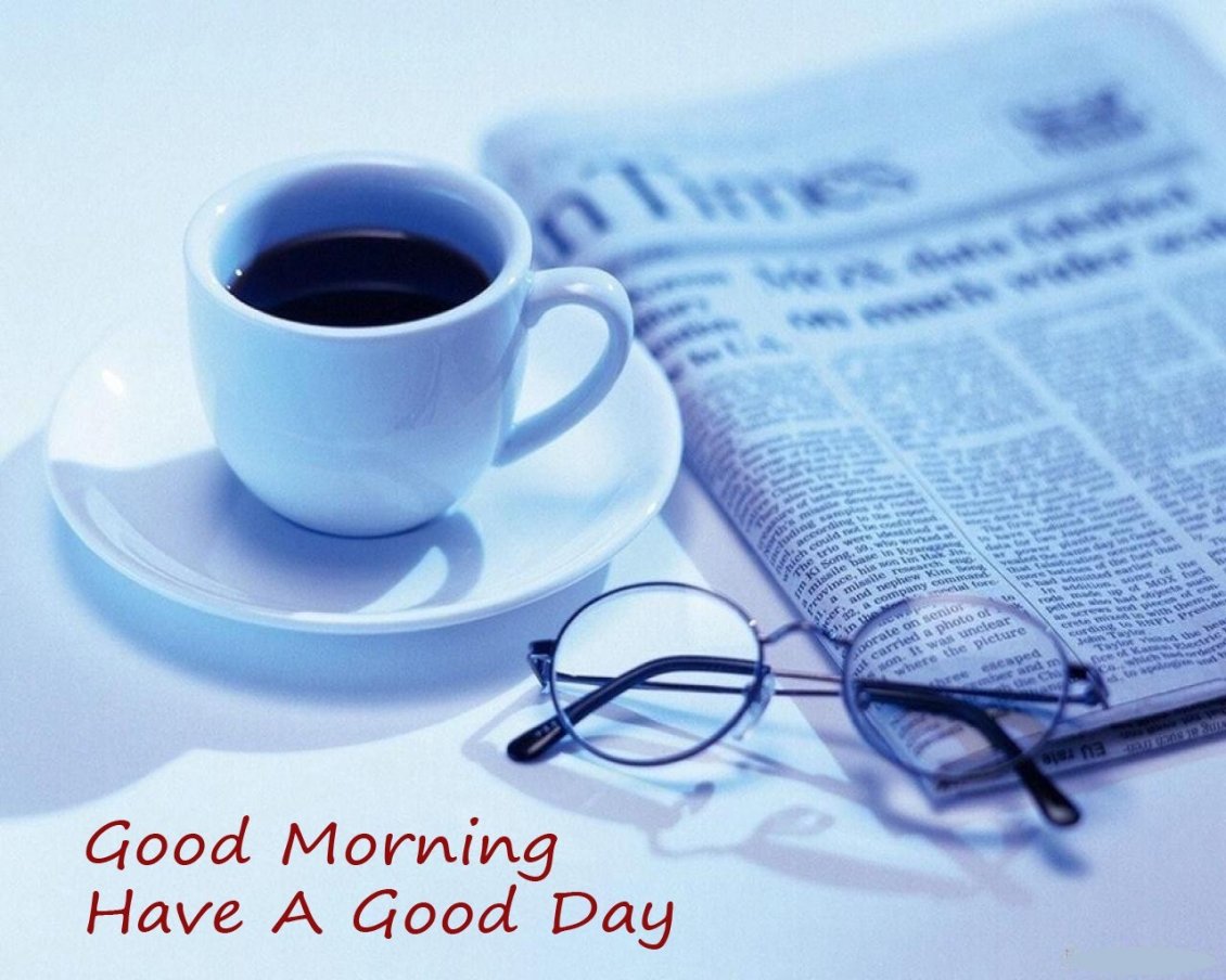 Download Wallpaper Good morning with a dark coffee and newspaper