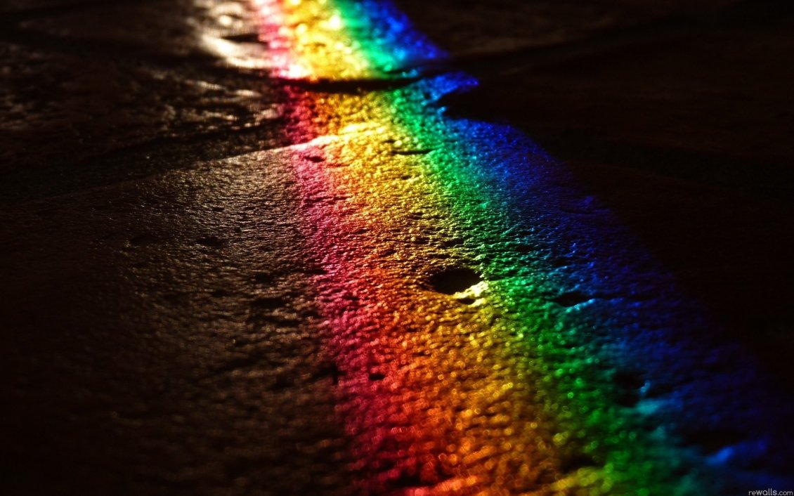 Download Wallpaper Magic rainbow in the dark night - HD wallpaper