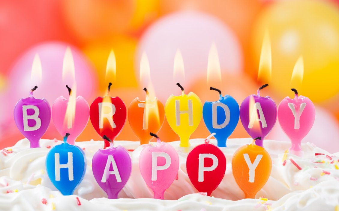Download Wallpaper Happy Birthday children - Colored candles