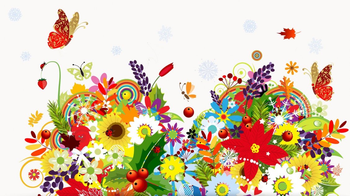 Download Wallpaper Nature in one wallpaper - Beautiful spring season