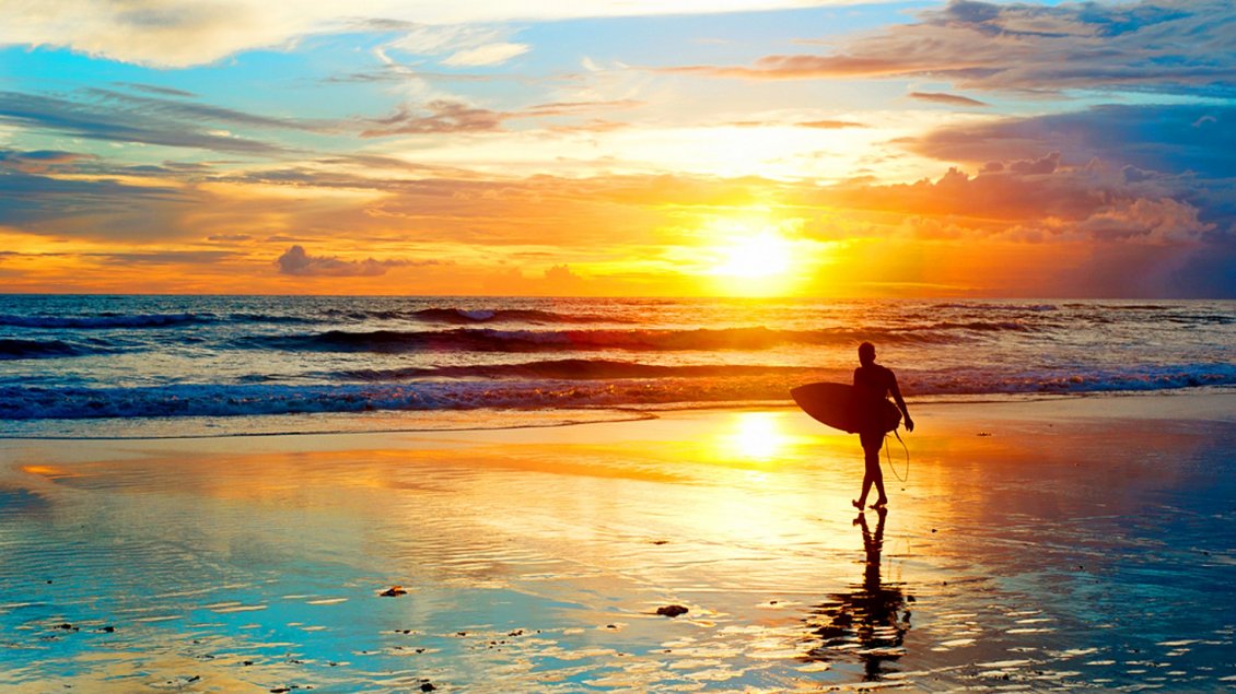Download Wallpaper Good morning beautiful sunrise - Summer water sports
