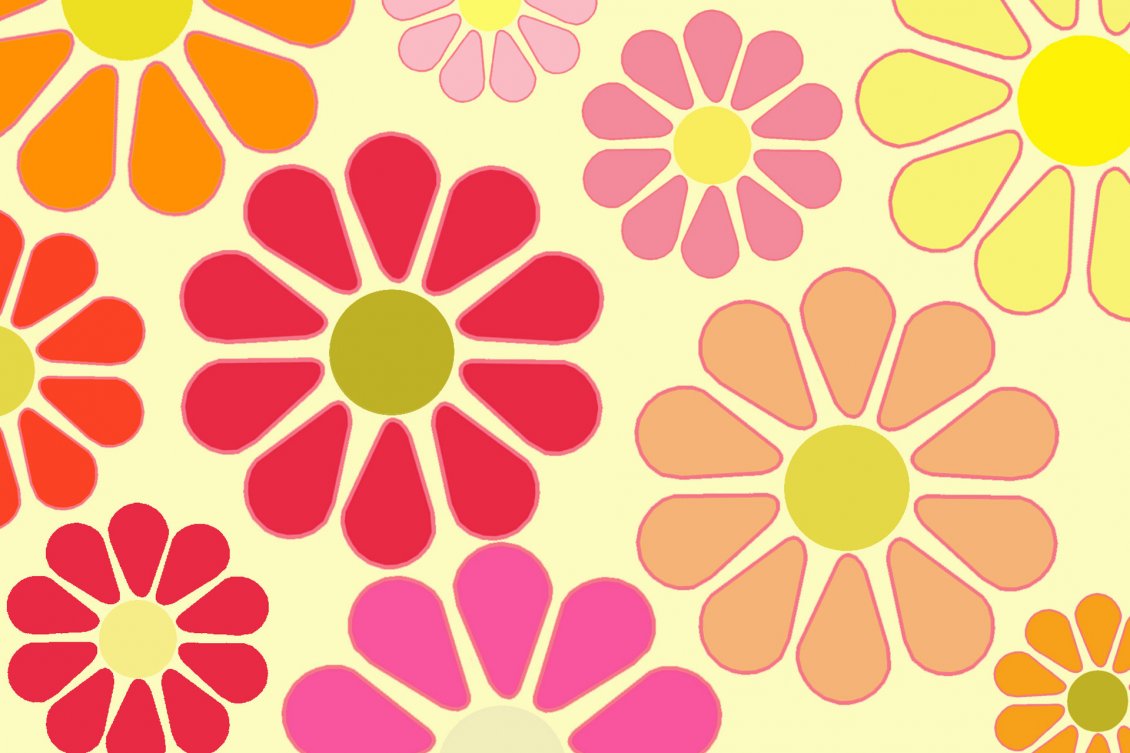 Download Wallpaper Colorful flowers in the background - HD wallpaper