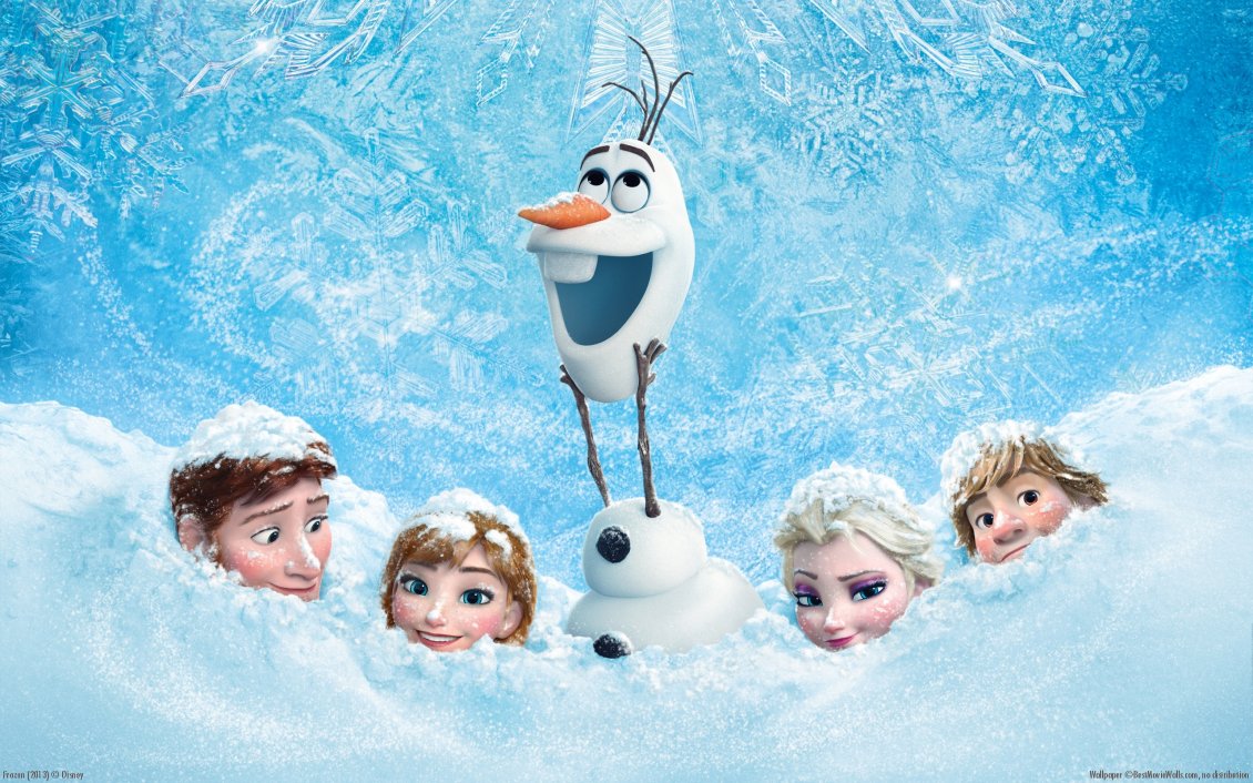 Download Wallpaper Anna and friends in the snow - Frozen movie 2