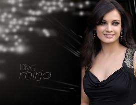 Actress Diya Mirza in black