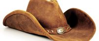 Leather cowboy hat
