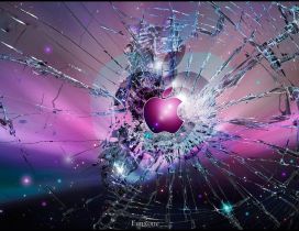 Mac and the broken windows - 3D abstract wallpaper