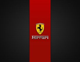 Ferrari logo on the black background