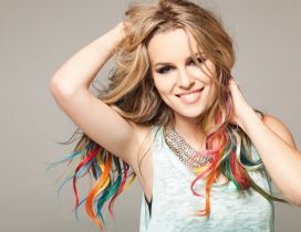 Bridgit Mendler with colorful hair
